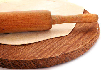 dough and rolling pin