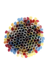 Drinking straws top view