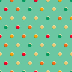 Retro polka dot seamless pattern