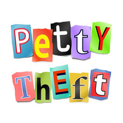 Petty theft concept.