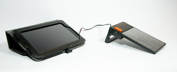 Tablet computer with a solar charger