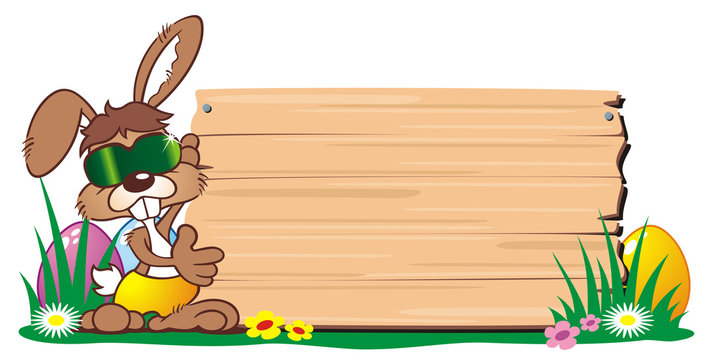 Easterbunny wooden Board