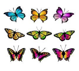 Crédence de cuisine en verre imprimé Papillon papillons - 1