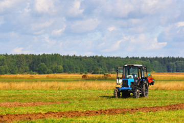 Tractor on a farmer field