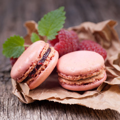 Macarons framboise