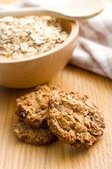 homemade cookie with oat flakes