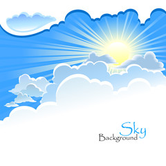 Divine Background - Sun in the Cloud