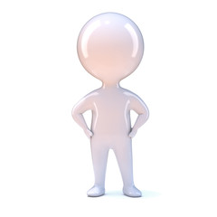 Little man with hands on hips
