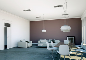 minimalistisches Wohnzimmer 