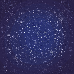 Fototapeta na wymiar Starry night seamless pattern