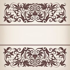 vintage border frame decorative ornate calligraphy vector - 50146559
