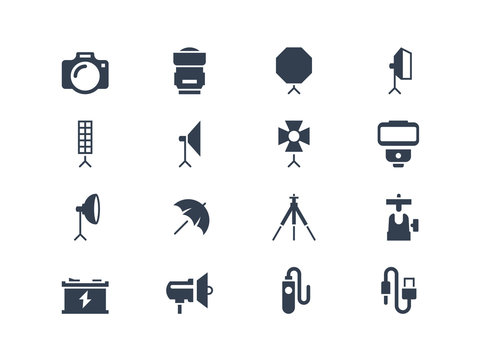 Photo equipment icons