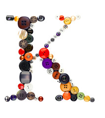 Buttons alphabet  - letter K -