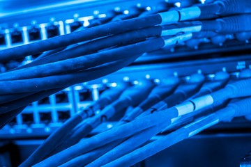 network hub and patch cables