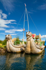 The floating and tourist Islands of lake Titicaca
