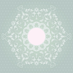 Lace Invitation card with abstract floral background