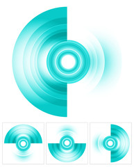 set of echnology & business concept abstract shapes