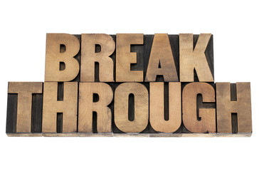 breakthrough word in wood type