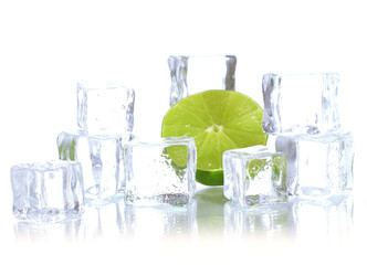 Ice cubes isolated on white