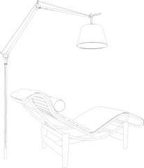 Modern Relaxing Lying Armchair Vector 16