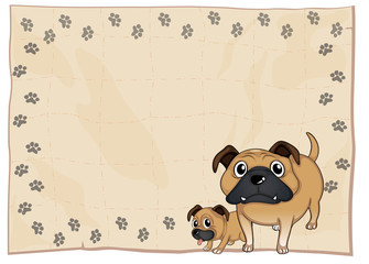 An empty stationery with bulldogs