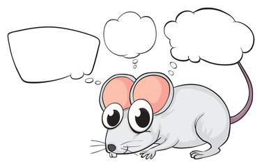 A white mouse with empty callouts