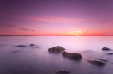 Fototapeta na wymiar Morze Bałtyckie, letni dzień, szeroki kąt zdjęcia