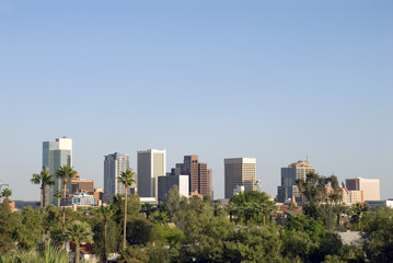 Fototapeta na wymiar Downtown Phoenix Arizona City Skyline