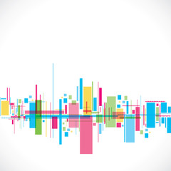 color abstract city stock vector