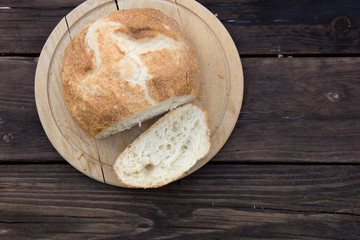 Bread on  wood