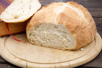 Bread on  wood