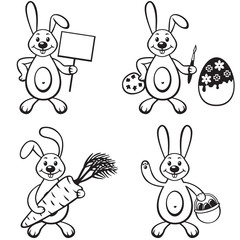 Cartoon bunny set