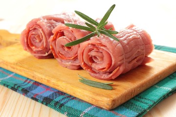 pork roulade - raw