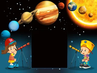 Peel and stick wall murals Cosmos The solar system - milky way - astronomy for kids