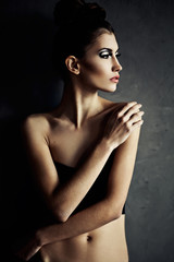 Fototapeta premium Beautiful young elegant naked female