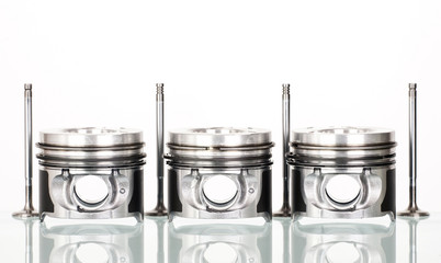 Pistons isolated on white