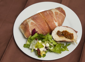 chicken stuffed with dried tomatoes and mozzarella