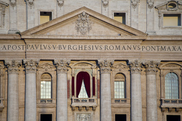 Facade of Saint Peter's Basilica in Rome