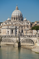 Fototapeta premium Saint Peter seen from the Tiber