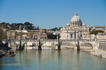 Saint Peter seen from the Tiber