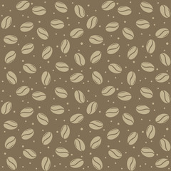 seamless coffee seed texture  vector illustration