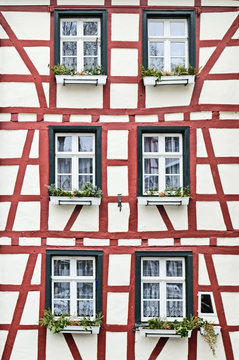 old windows in monschau germany