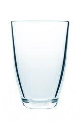 Glass of water on white background