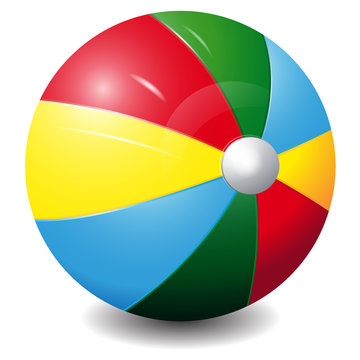 Bright colour ball Icon Isolated on a white background. Vector