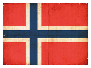 Fototapeta premium Grunge-Flagge Norwegen
