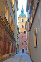 Warsaw Old Town, old building, Poland - obrazy, fototapety, plakaty