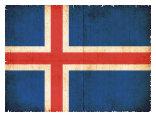 Fototapeta premium Grunge-Flagge Island