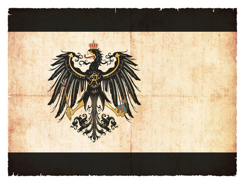 Grunge-Flagge Preussen (historisch, 1892-1918)