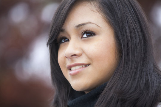 Smiling Hispanic teenage girl
