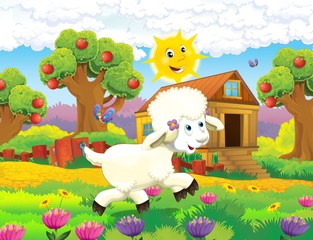 Fototapeta premium The happy easter - illustration for the children